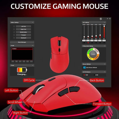 Attack Shark R1 Triple Mode Mouse, PAW3311 E-Sports Optical Sensor