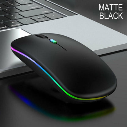 Hot Seller 2.4G+BT Ultra-thin Wired Mouse USB Backlit Rechargeable 4D 1600 DPI Adjustable Optical LED Dual-mode Gaming Ergonomic