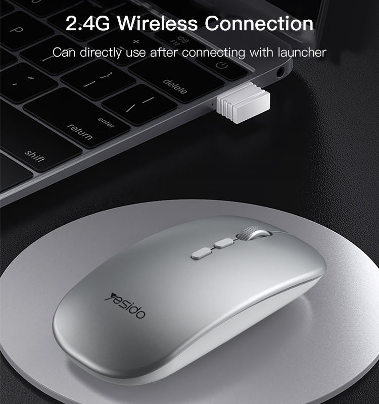 KB15 Slim 2.4G Wireless Mouse Rechargeable Wireless Mouse Suitable for Different Kinds of System Using