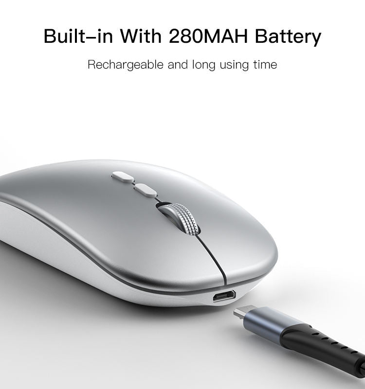 KB15 Slim 2.4G Wireless Mouse Rechargeable Wireless Mouse Suitable for Different Kinds of System Using