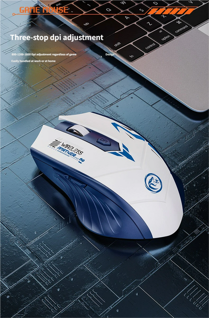 Wireless Mouse Rechargeable Gaming 1600dpi Optical Mouse 3D Waterproof Bluetooth Mouse for Laptop PC