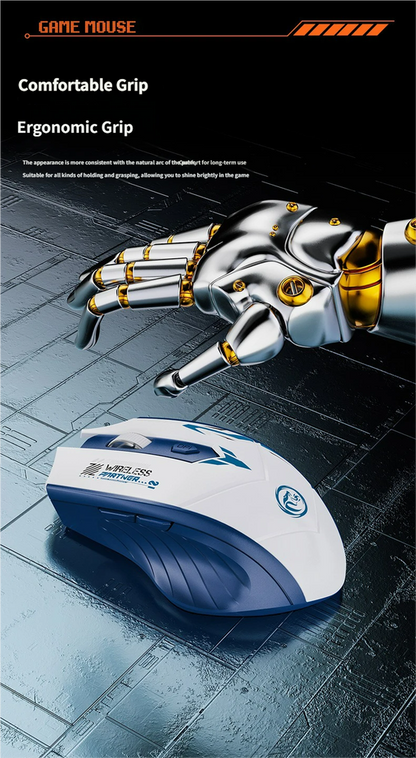Wireless Mouse Rechargeable Gaming 1600dpi Optical Mouse 3D Waterproof Bluetooth Mouse for Laptop PC