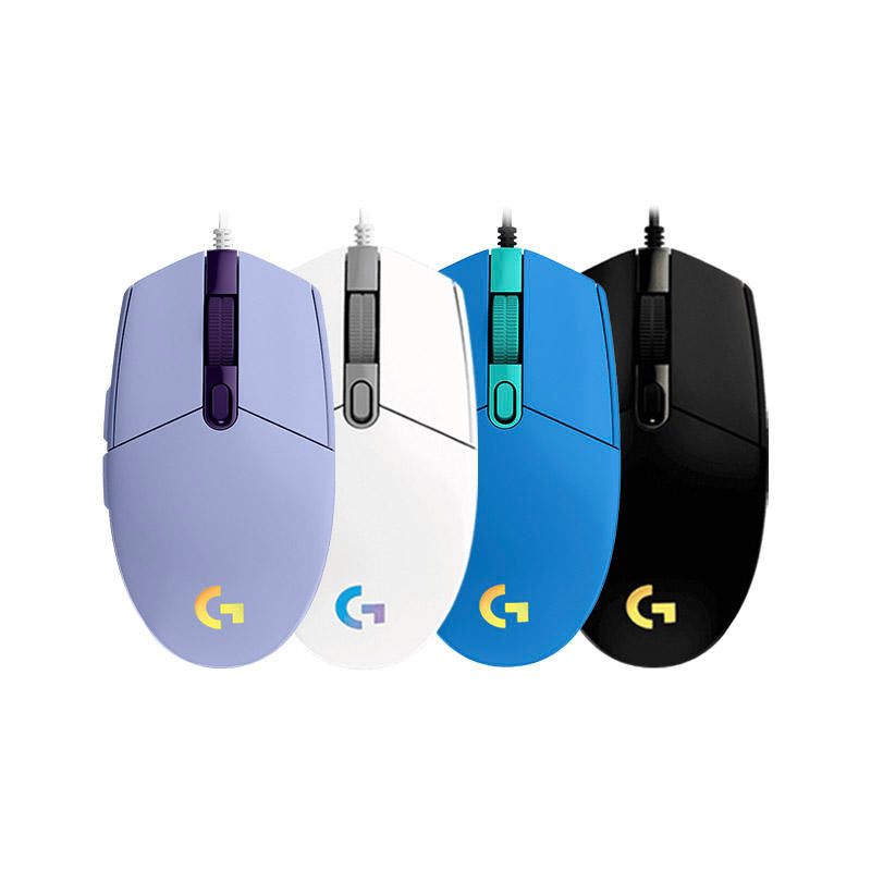 Logitech G102 G203 Original Wired Gaming Mouse, 8,000 DPI, RGB, 6 Programmable Buttons, PC/Mac Computer and Laptop Compatible
