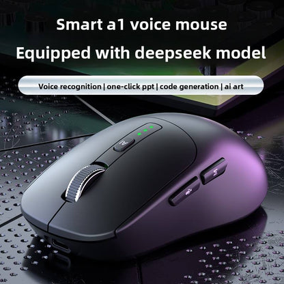 AI Smart Voice Control Wireless for USB Rechargeable Mouse Typing Translation Deepseek Model A25 for Meetings Office Use