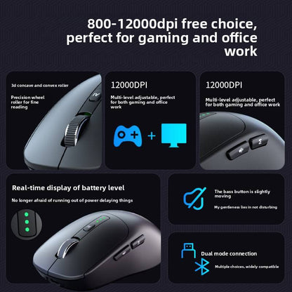 AI Smart Voice Control Wireless for USB Rechargeable Mouse Typing Translation Deepseek Model A25 for Meetings Office Use