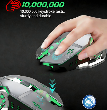 Rechargeable Wireless Gaming Mouse With Colorful Luminous 4-Speed DPI for Computer Laptop Use