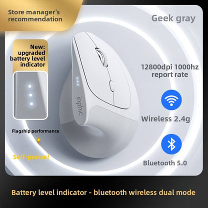 INPHIC X9 PRO Vertical Wireless Mouse Right-Handed 6 Buttons Rechargeable Ergonomic